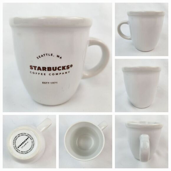 ☕️Starbucks 2016 Ivory Mini Abbey Ceramic Demitasse 3oz Espresso Mug - Picture 2 of 11